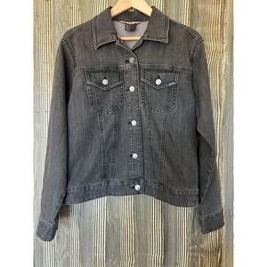 5.11 Tactical Women's Denim Jacket Gray Size M Grunge Classic Biker Rock Chores